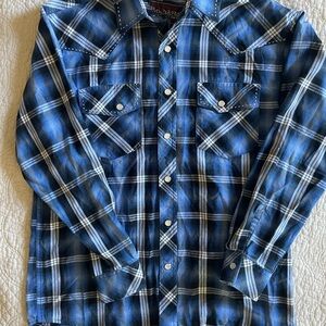 Rock and Roll Cowboy Pearl snap boys shirt Large